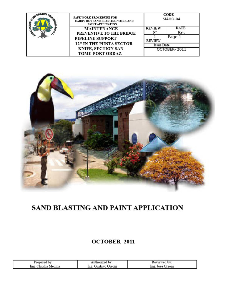 Sand Blasting & Paint Application SOP | PDF | Personal Protective ...