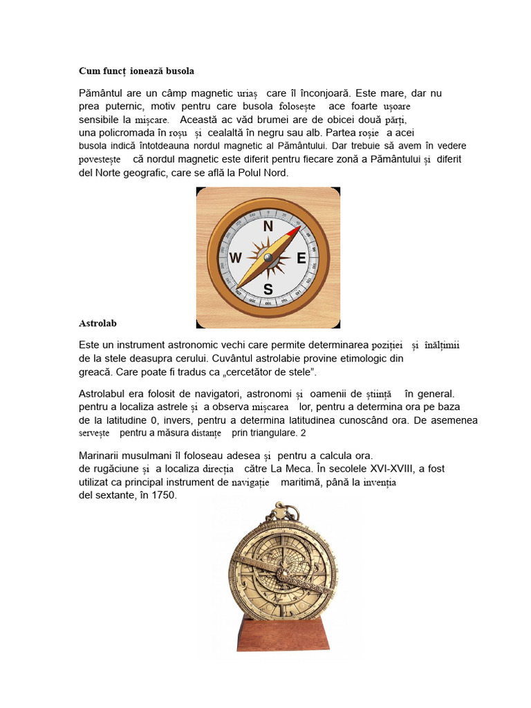 Cum Funcționează Busola | PDF