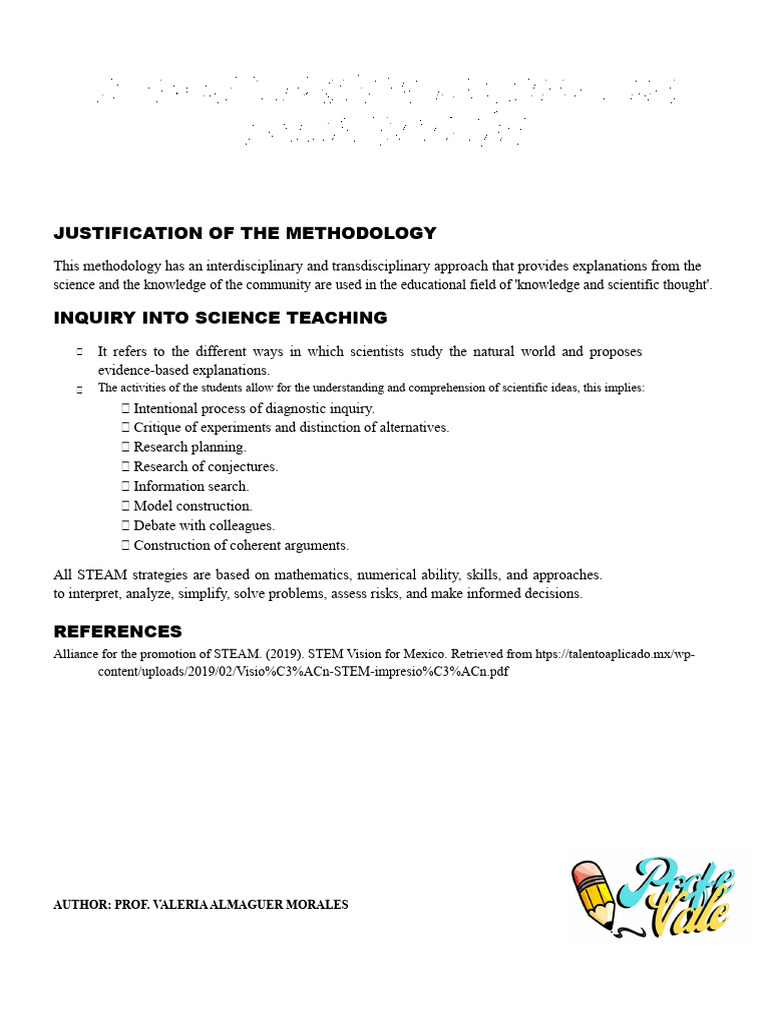 STEAM Inquiry Methodology for Education | PDF | Science | Knowledge