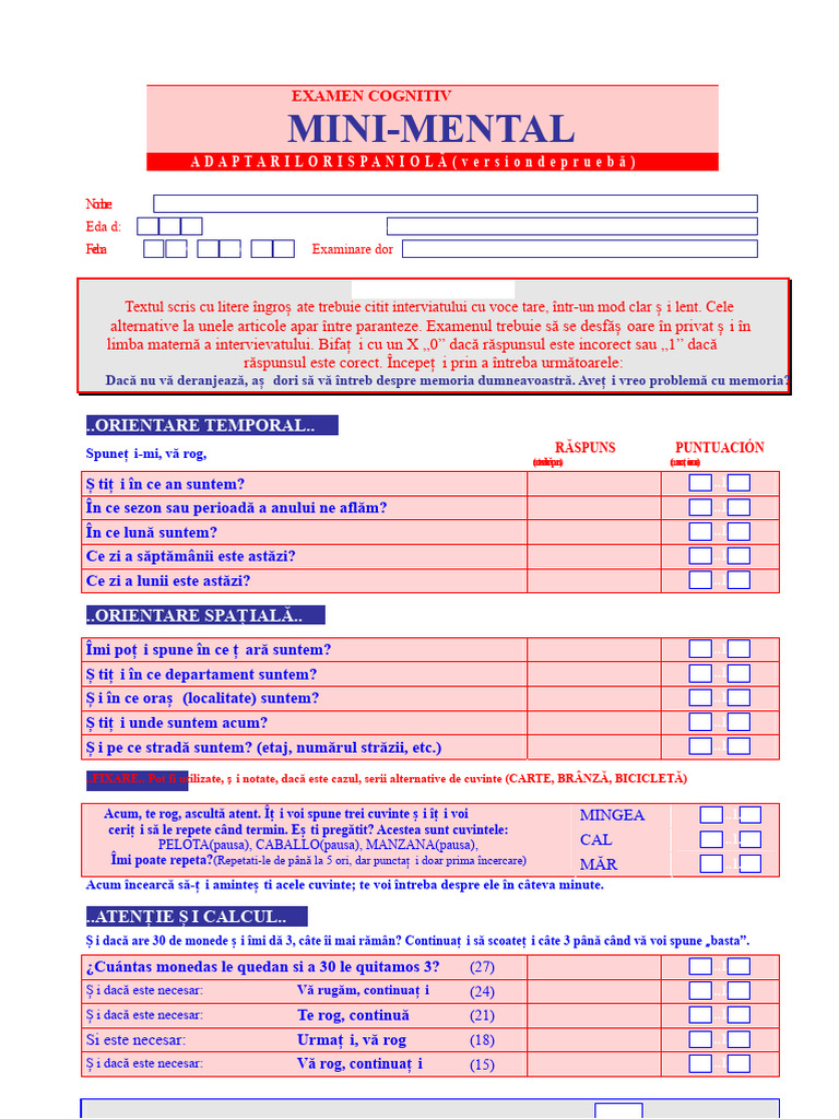 Mini Mental | PDF