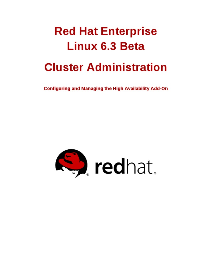 Red Hat Enterprise Linux 6 Beta Cluster Administration en US | PDF ...