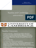 Siauliai and Cambridge