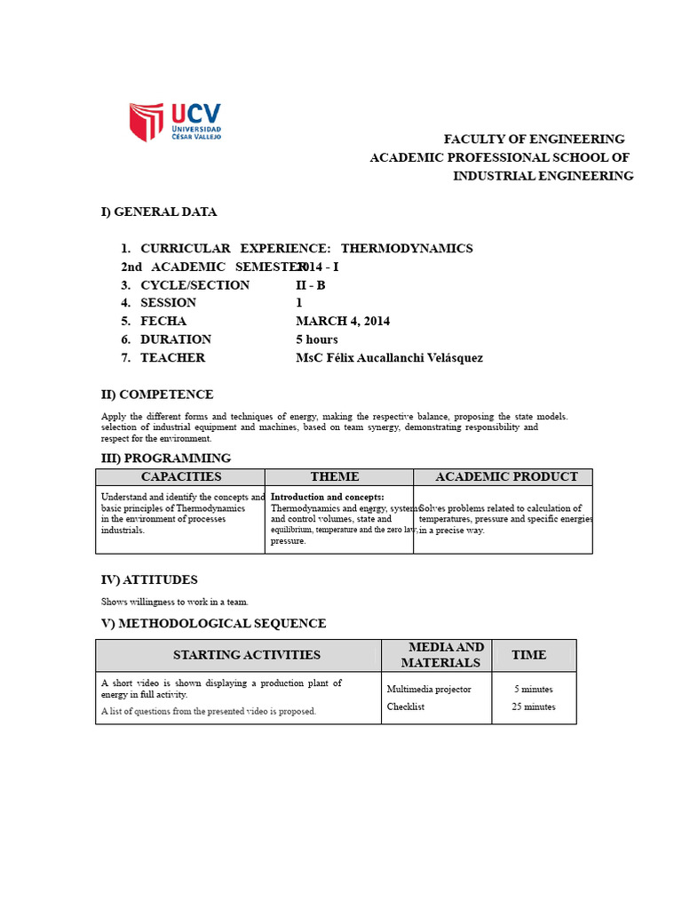 Learning Session 1 Thermodynamics Pdf Thermodynamics Temperature