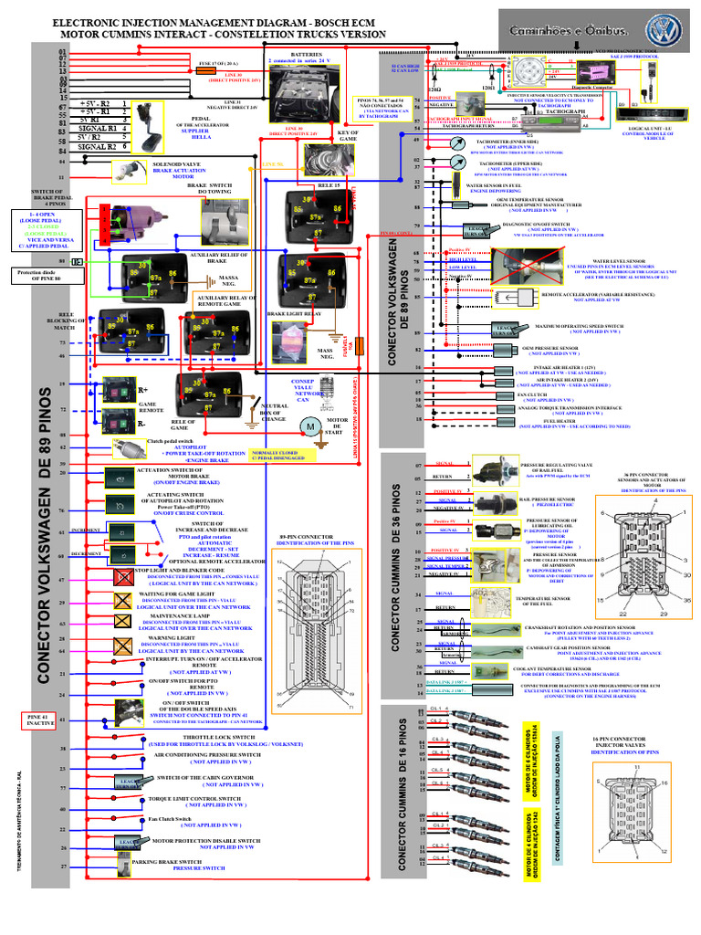 Bosch ECM Injection Management Diagram | PDF | Relay | Clutch