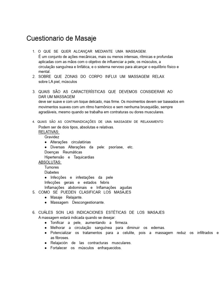 Guia Completo sobre Massagens Relaxantes | PDF