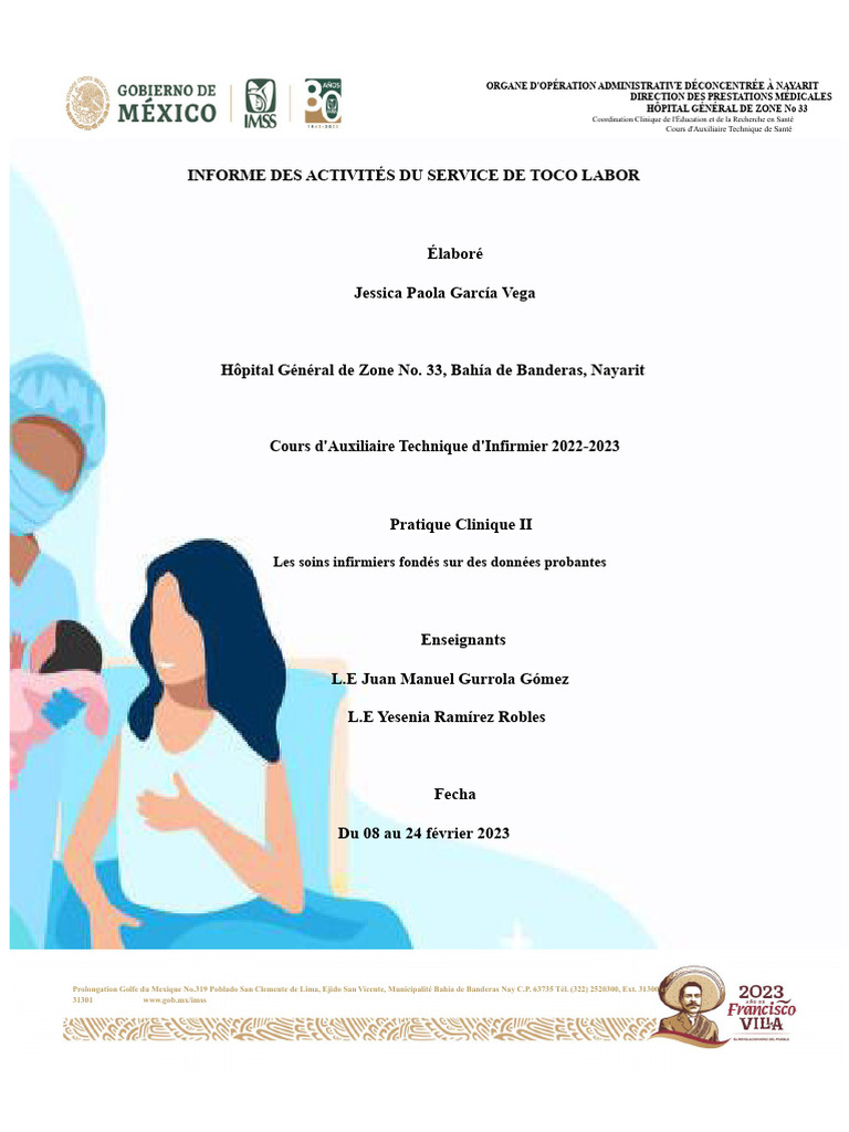 Activités du Service de Toco Labor 2023 | PDF | Accouchement | Allaitement