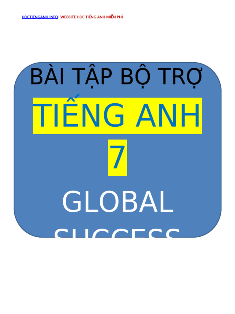 Bai Tap Bo Tro Anh 7 Global Success | PDF