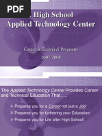 Milford High School Applied Technology Center: Career & Technical Programs 2007-2008