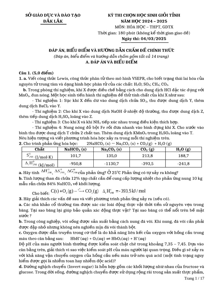 2024 2025 HDC HSG Tinh Hoa Hoc Chinh Thuc | PDF