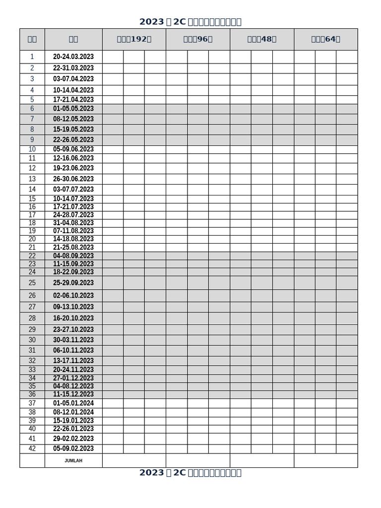 Kiraan Jam 2C 2023 | PDF