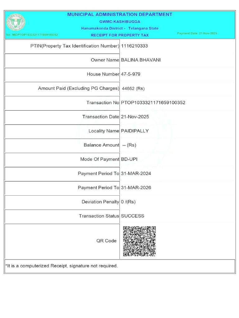 CD Ma Receipt Details | PDF