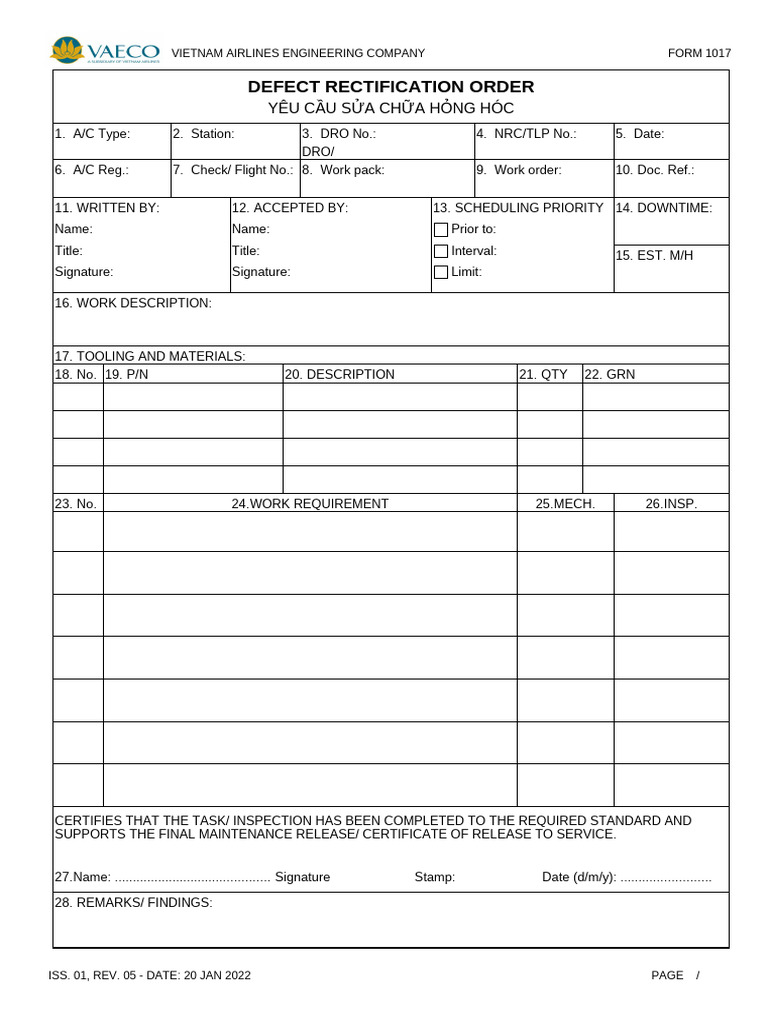 Vietnam Airlines Defect Rectification Order | PDF | Chess Theory | Chess