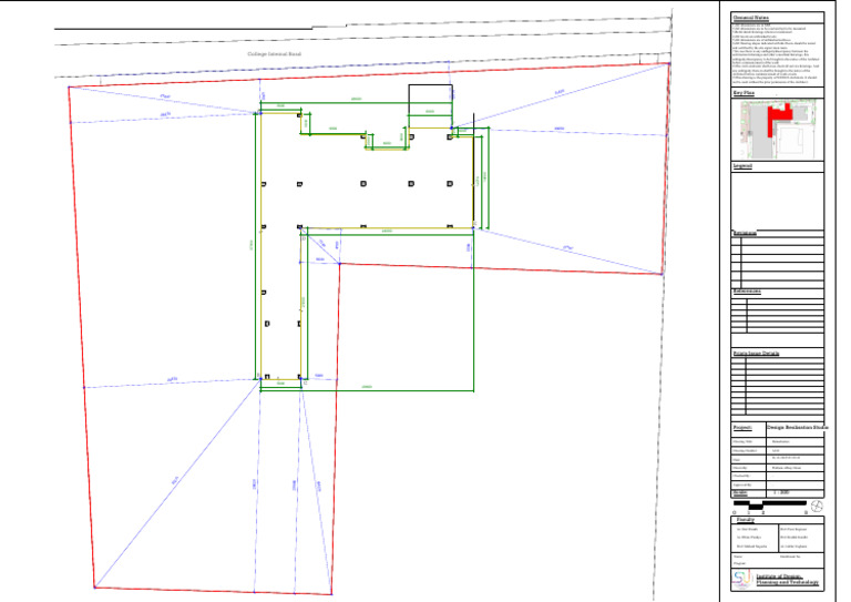 College Internal Road Design Specifications | PDF | Drawing