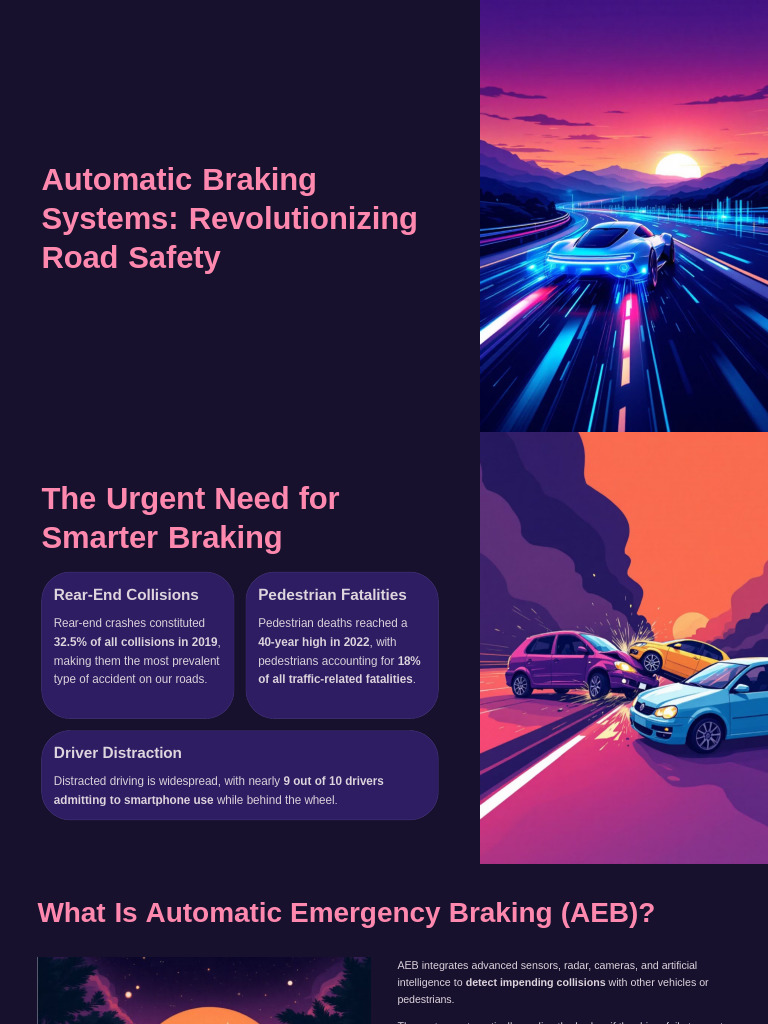 Automatic Braking Systems for Road Safety | PDF | Traffic Collision ...