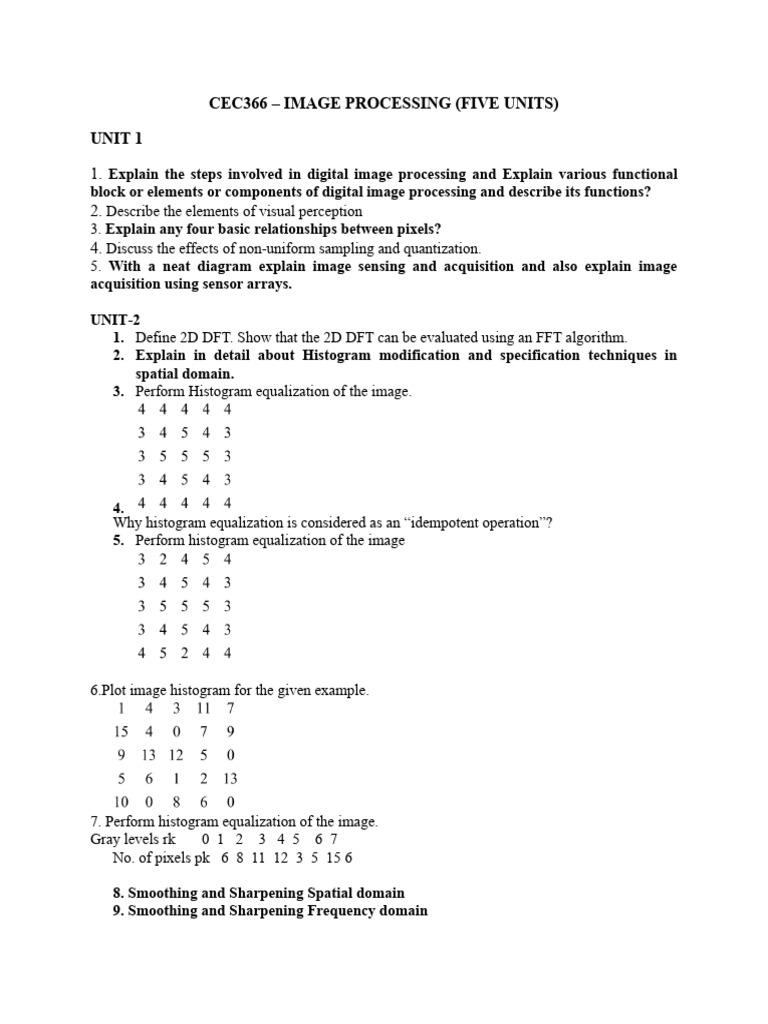 Digital Image Processing Techniques | PDF | Discrete Fourier Transform ...