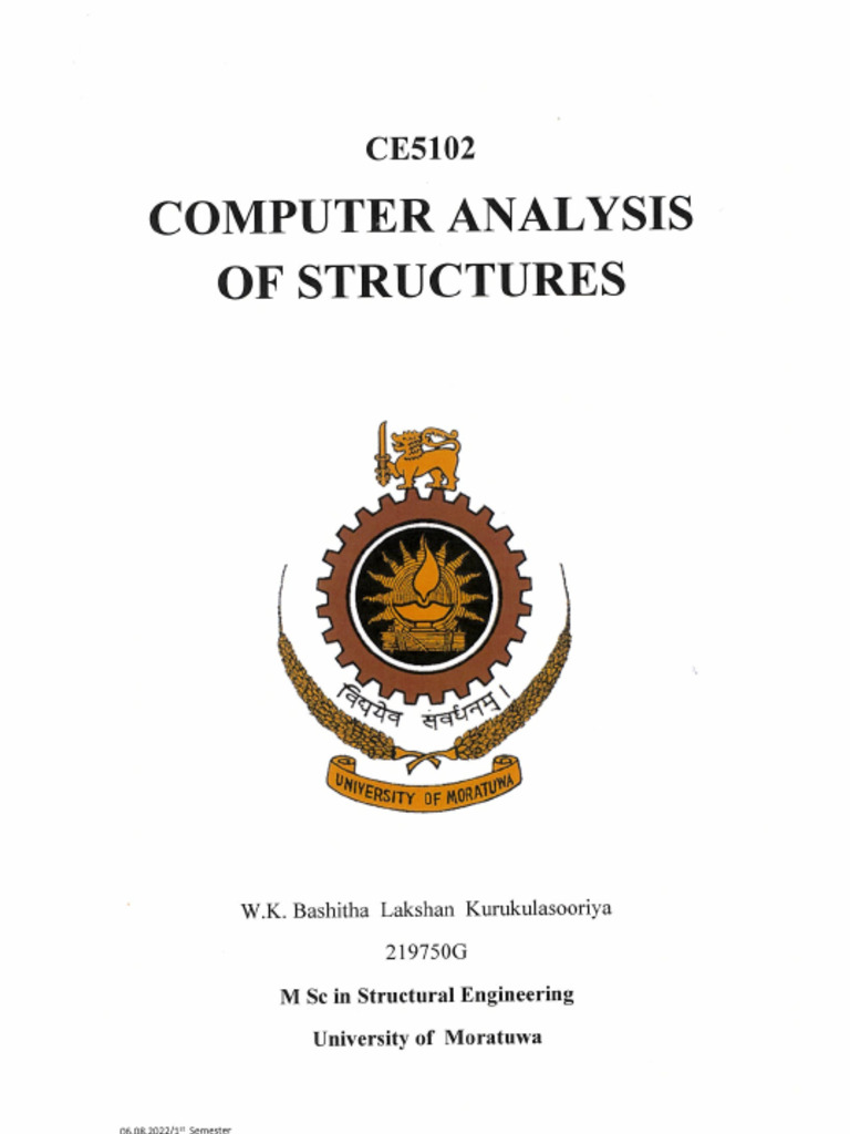 CE5102 Computer Analysis of Structures | PDF