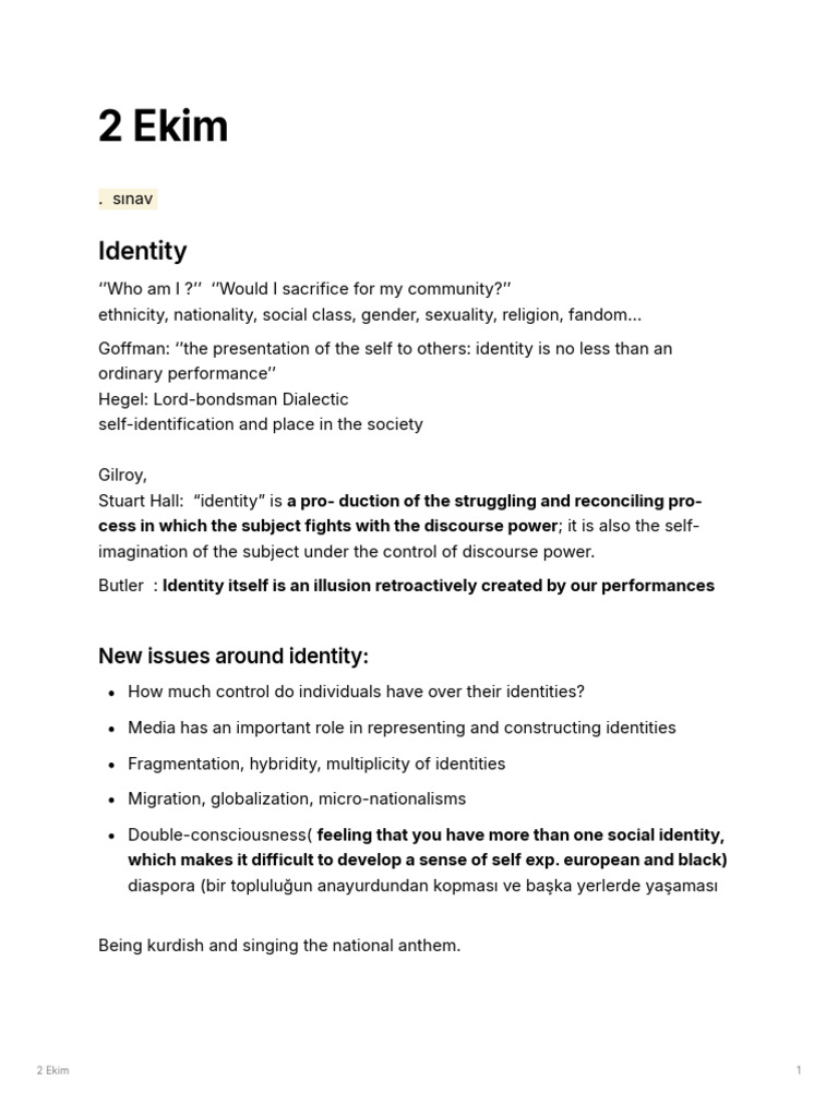 Exploring Identity in a Global Context | PDF | Identity (Social Science ...