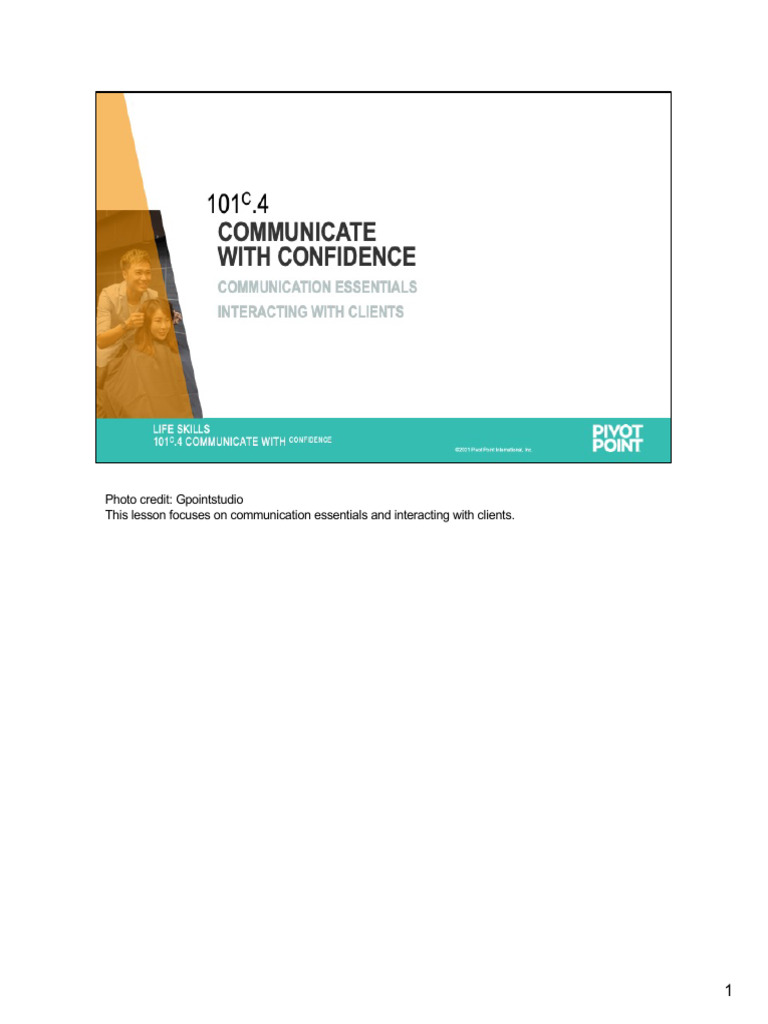 Client Communication Essentials for Salons | PDF | Communication ...