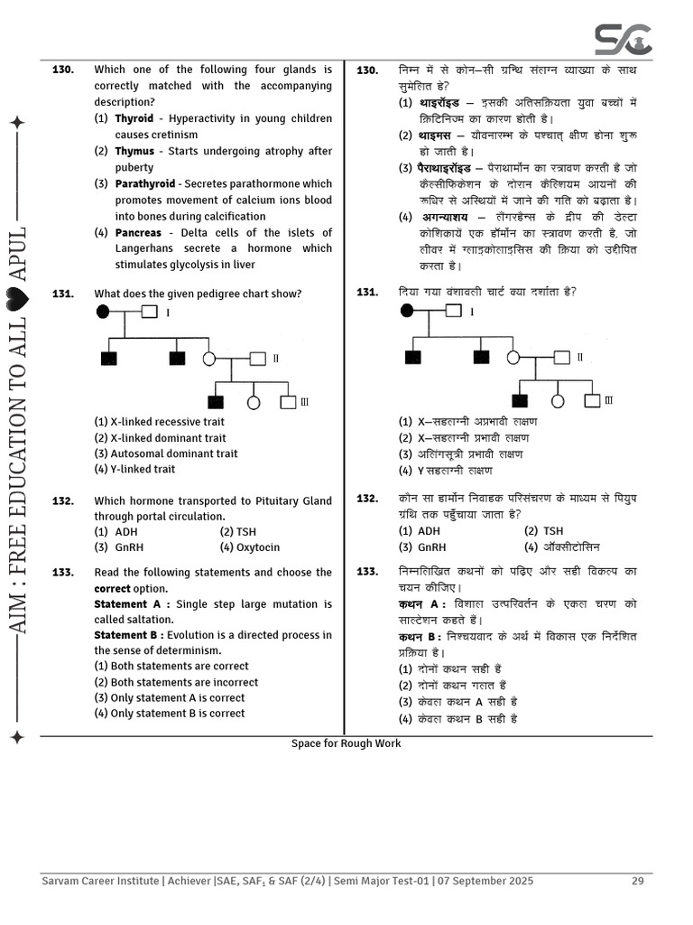 BIO_PYQ-03 | PDF | Endocrinology | Organ (Anatomy)