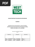 Liquid Penetrant Testing Procedure | PDF | Nondestructive Testing | Welding