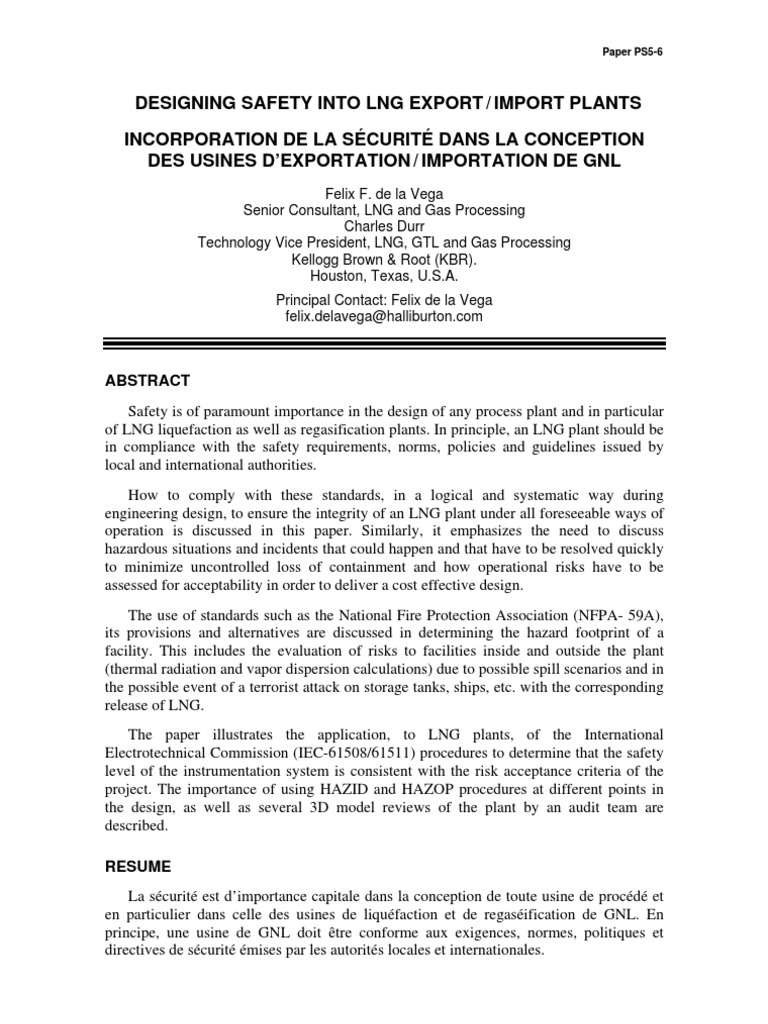 Safety Design in LNG Facilities | PDF | Liquefied Natural Gas | Safety