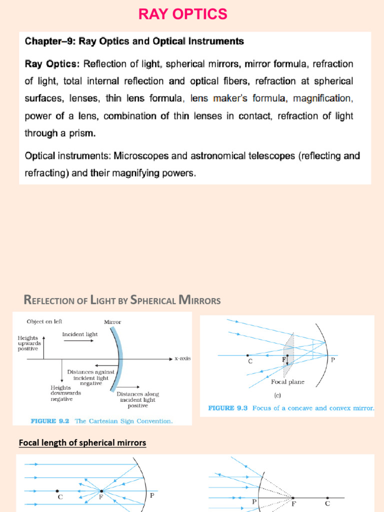 Ray Optics: Reflection and Refraction | PDF | Optics | Light