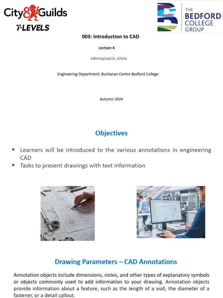 CAD Annotations and Drawing Parameters | PDF
