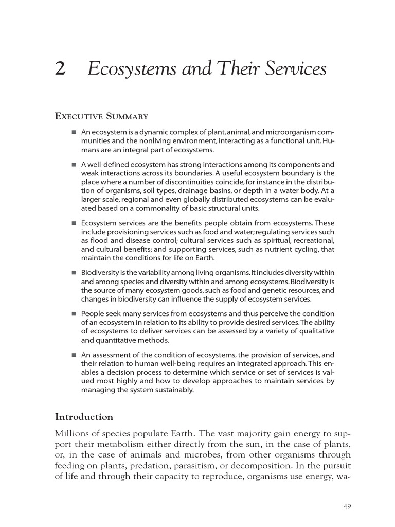 Ecosystem Services and Biodiversity Explained | PDF | Ecosystem ...