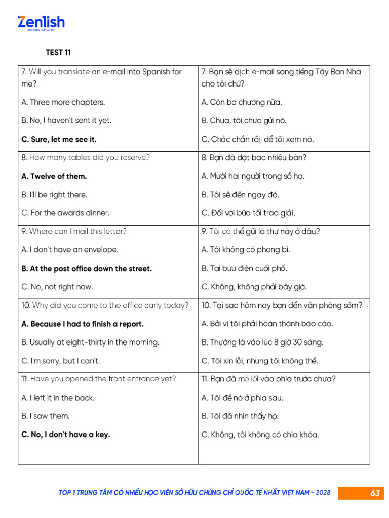 Test 11 - Part 2 | PDF