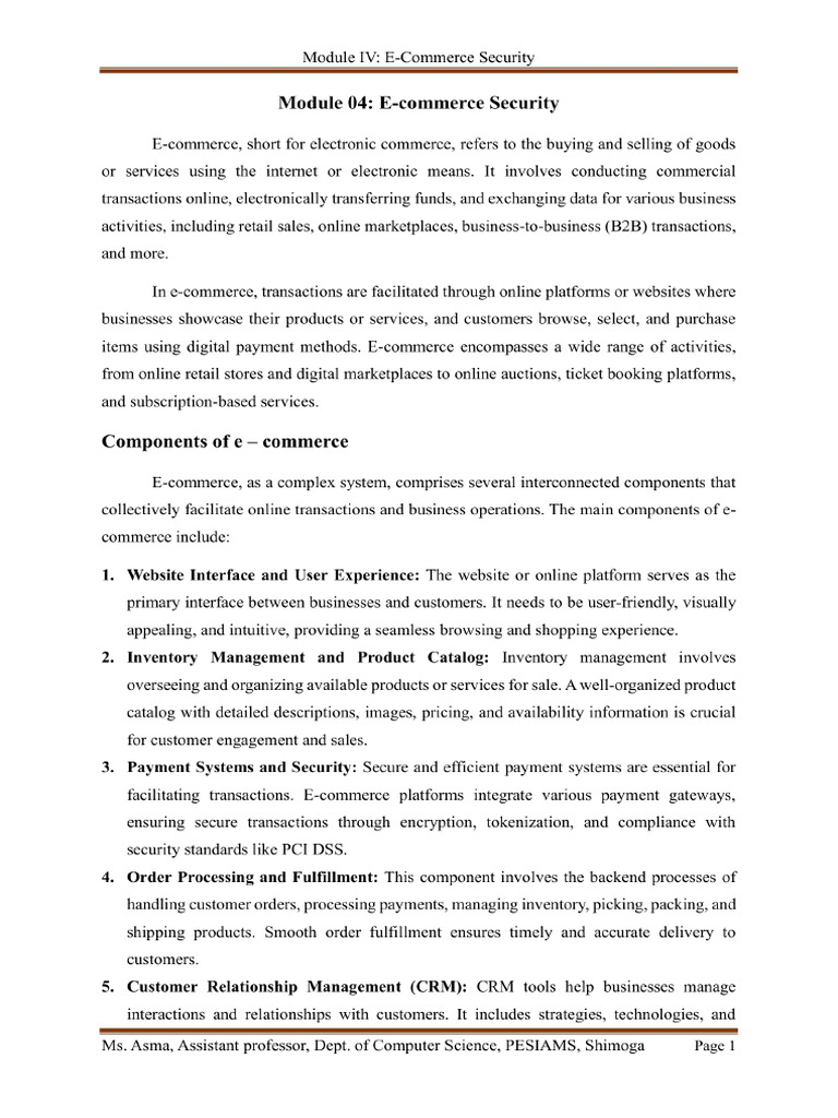 Module 04 - E Commerce Security | PDF