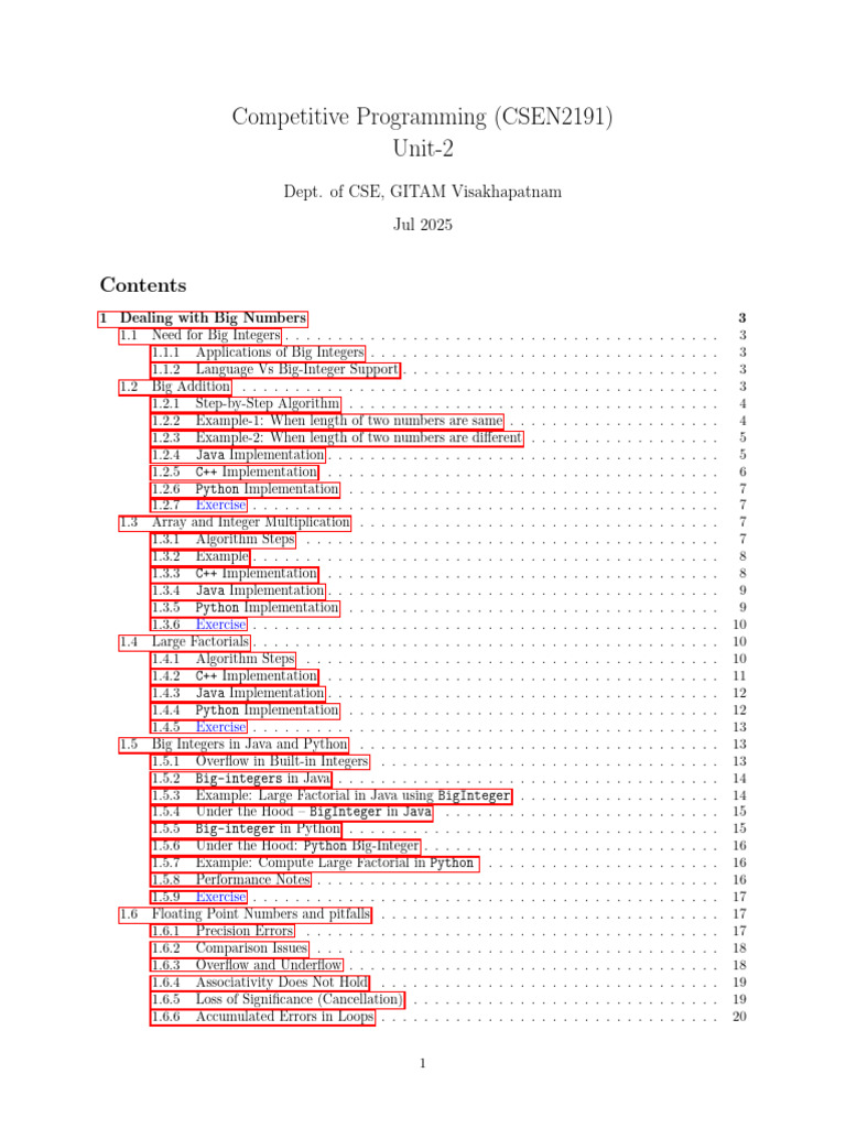 Big Integer Operations in Programming | PDF | Integer (Computer Science ...