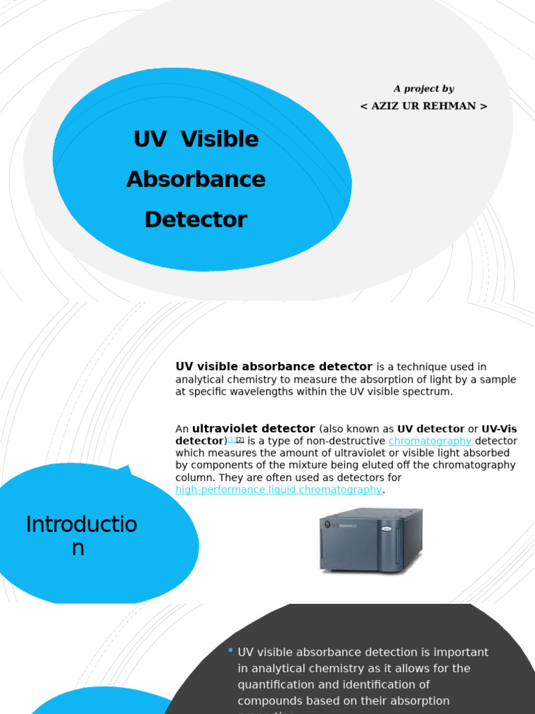 UV Visible Absorbance Detector | PDF | Ultraviolet–Visible Spectroscopy ...