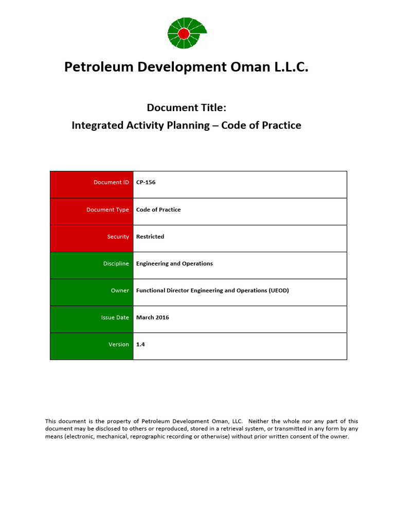 Integrated Activity Planning Guidelines | PDF | Performance Indicator ...