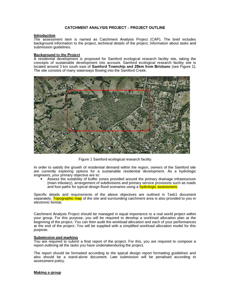 CAP - Project Outline | PDF | Drainage Basin | Workload
