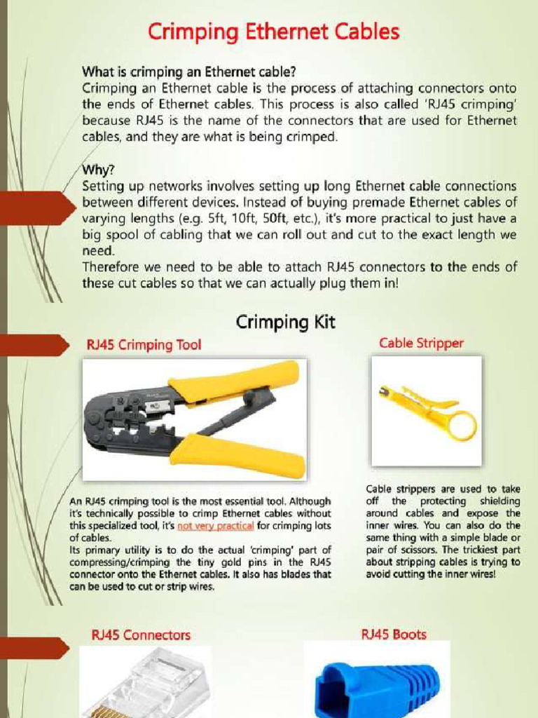 Crimping Ethernet Cable | PDF