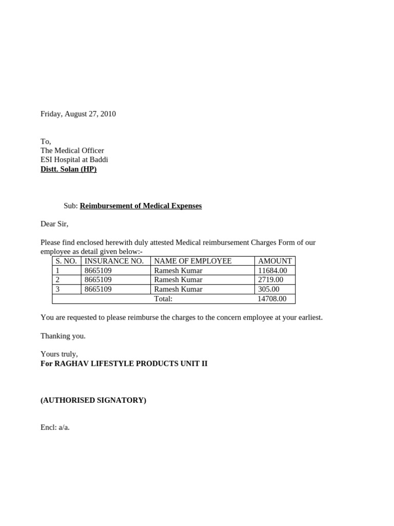 Medical Charges Reimbursment Form | PDF | Public Services | Health Care