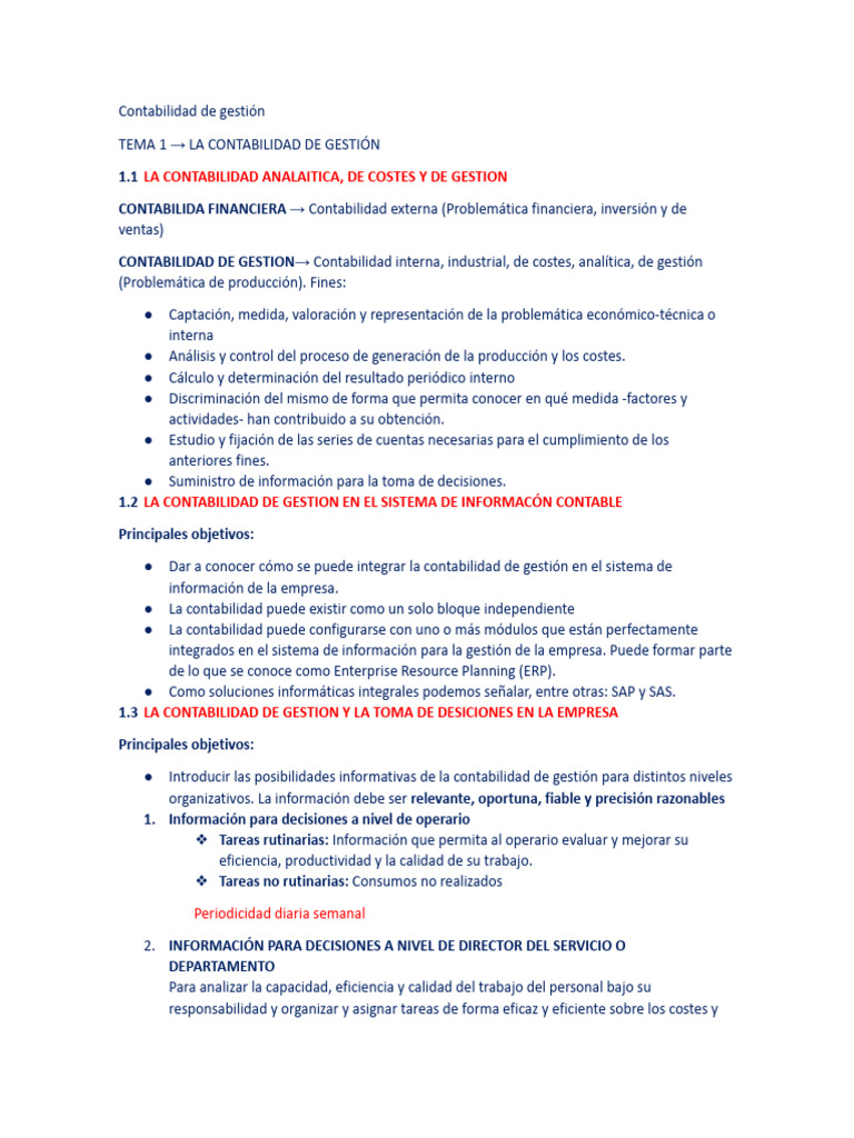 Contabilidad de Gestión y Toma de Decisiones | PDF | Contabilidad de ...