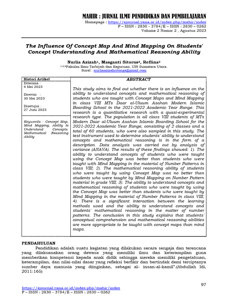Nurlia Azizah The Influence of Concept Map and Mind Mapping On Students ...