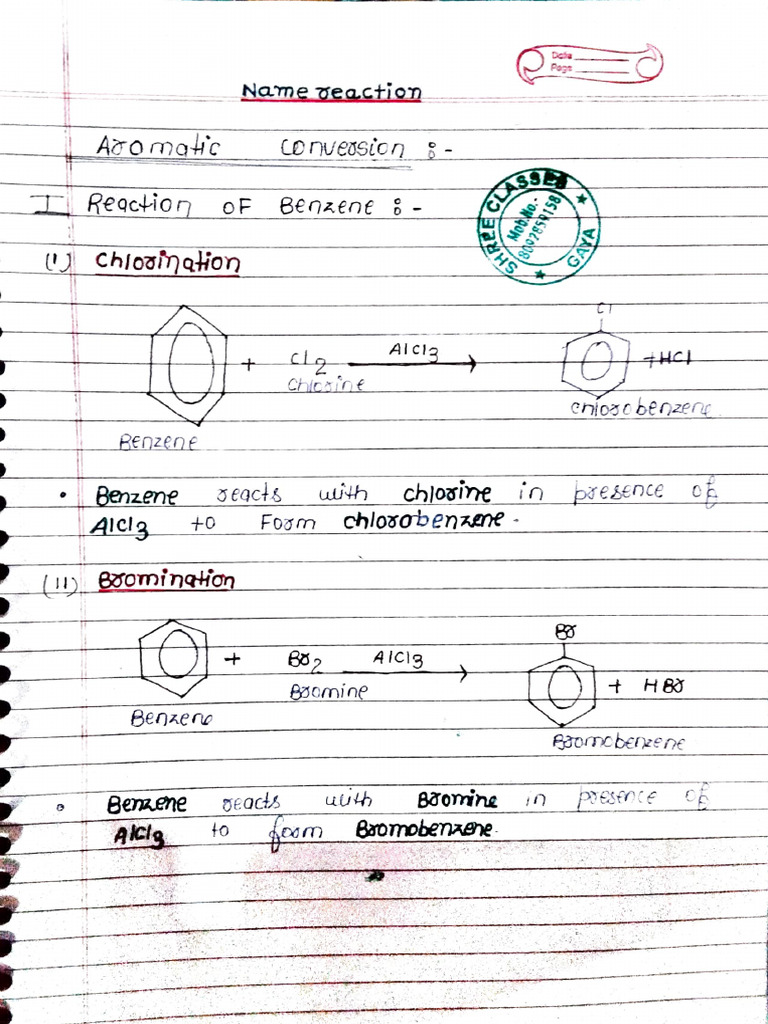 Benzene Reaction Mechanisms and Processes | PDF | Carbon Compounds ...