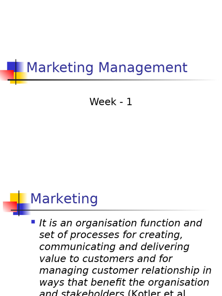 Understanding Marketing Management Basics | PDF