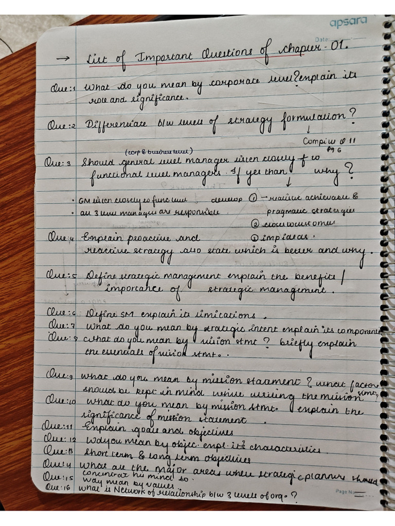 SM Summary Questions | PDF