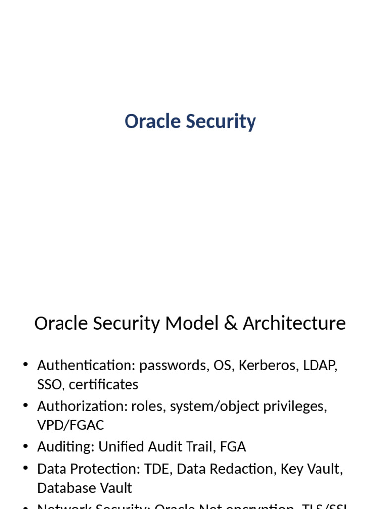 1 Oracle Security Professional Styled | PDF