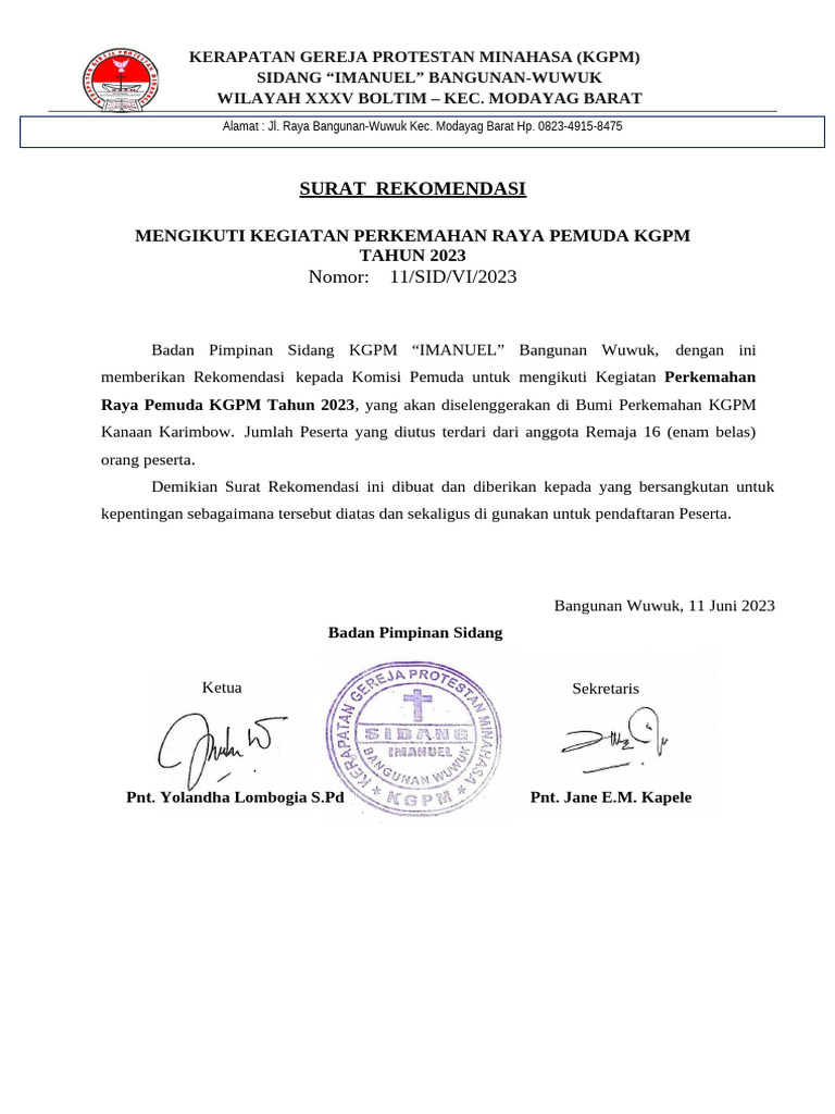Surat Rekom New | PDF