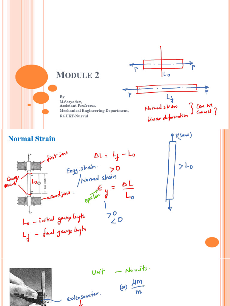 Module 2 | PDF | Deformation (Engineering) | Stress (Mechanics)