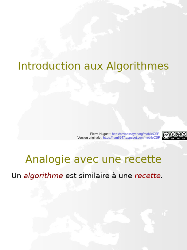 Introduction aux Algorithmes et Exemples | PDF | Langage de ...