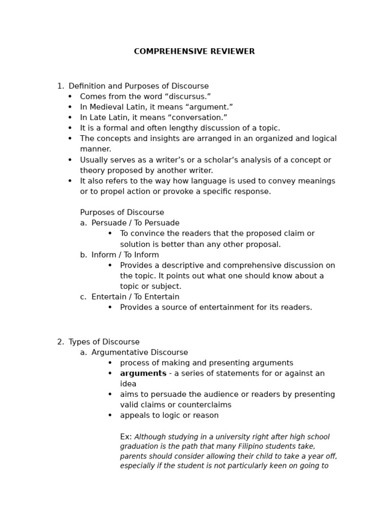 Understanding Discourse Types and Purposes | PDF | Hierarchy | Argument