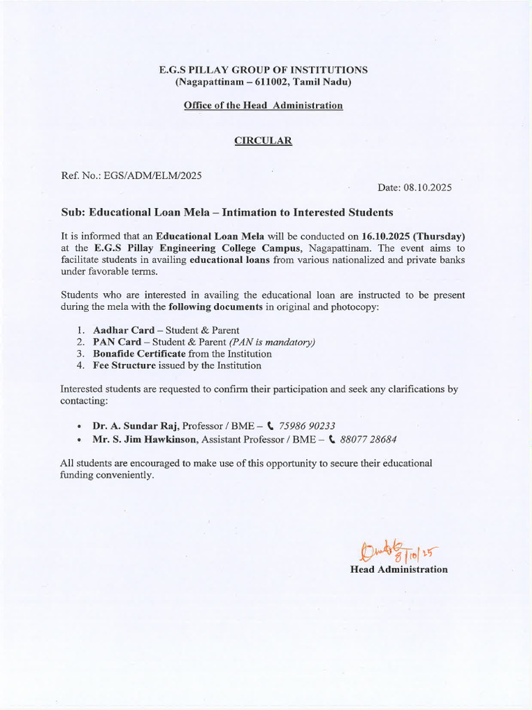 Loan Mela Circular | PDF