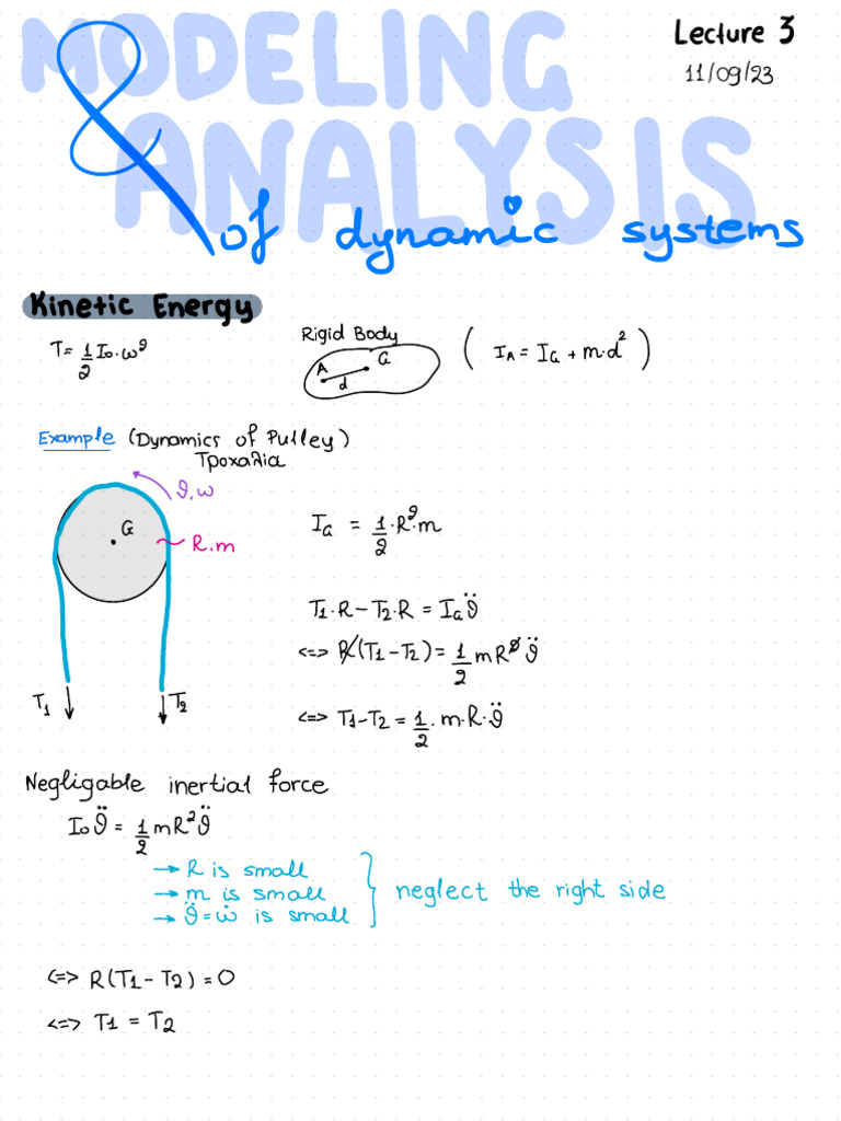 Dynamic Systems: Kinetic Energy & Motion | PDF | Quantity | Spacetime
