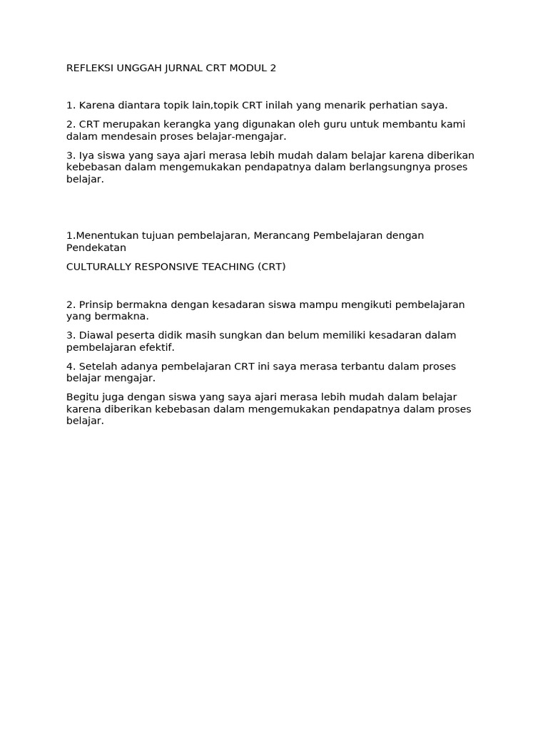Penerapan Culturally Responsive Teaching | PDF