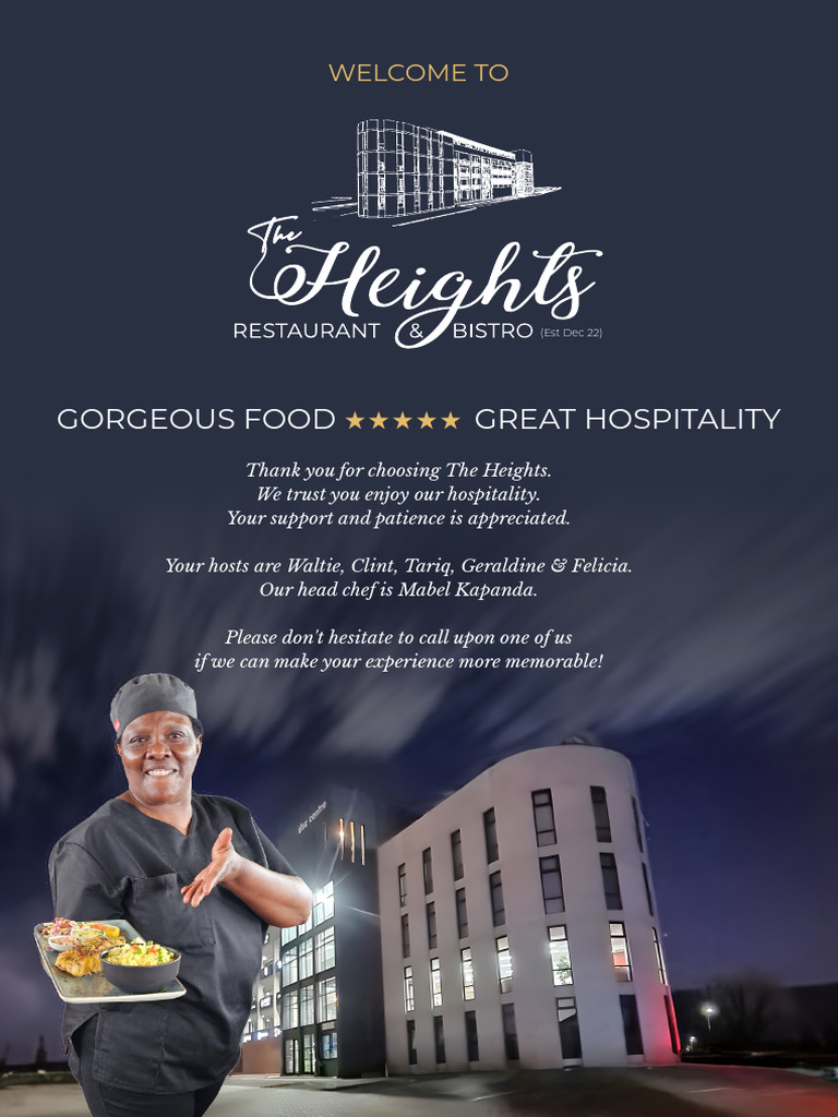 Heights Restaurant Menu Overview | PDF | Curry | Foods